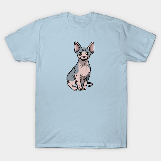 Sphynx Cat (Small Print) T-Shirt by Aeriskate